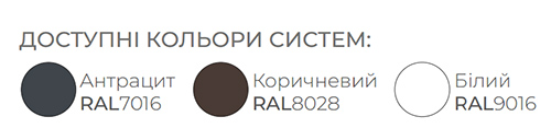 Кольори систем для штор пліссе
