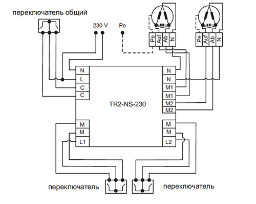 Реле для електрокарнизів TR2 Реле для електрокарнизів TR2